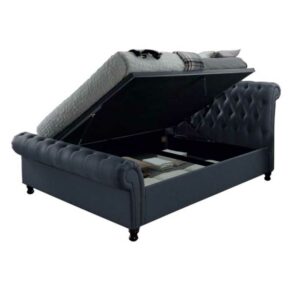 Sussex Beds - 4'6" Double Hambrook Charcoal Fabric Ottoman