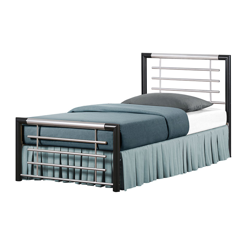 Sussex Beds - 3'0" Droxford Black & Silver Bedstead