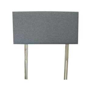 Sussex Beds - 2'6" Small Single Kimery Grey Headboard - Rectangular dark grey padded headboard with wooden struts