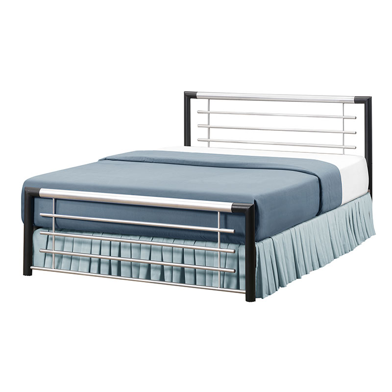 Sussex Beds - 4'0" Droxford Black & Silver Bedstead