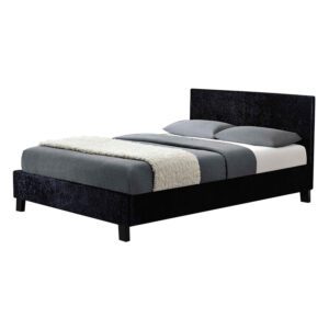 Sussex Beds - 4'0" Fila Black Crushed Velvet Bedstead