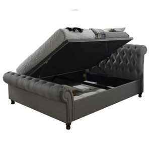 Sussex Beds - 4'6" Double Hambrook Grey Fabric Ottoman