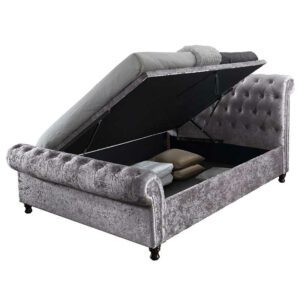 Sussex Beds - 4'6" Double Hambrook Steel Velour Ottoman