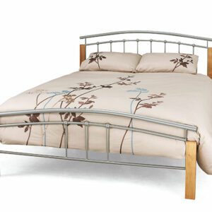 4'0" Bedstead - Beech & Silver
