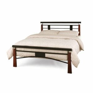 4'6" Bedstead - Black & Oak