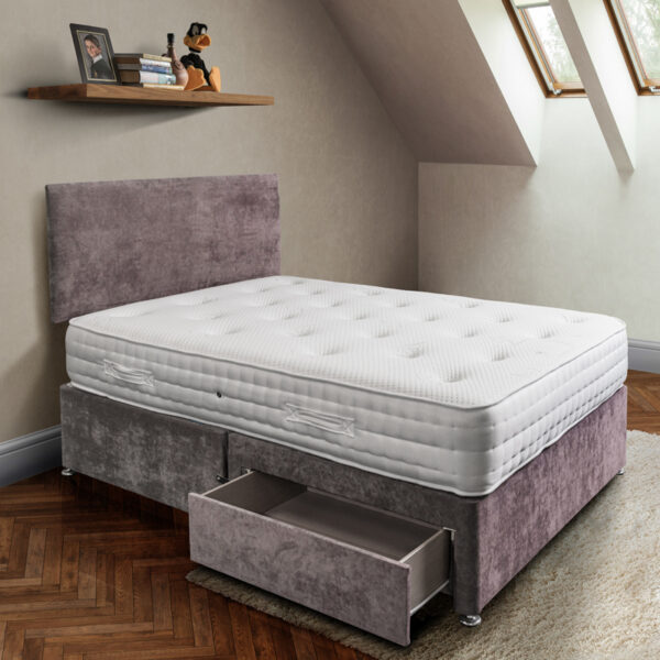 4'6" Double Burley 2 Drawer Divan Bed Sussex Beds