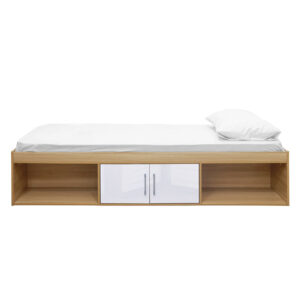 Sussex Beds - 3'0" Single Bedworth Oak/White Cabin Bed