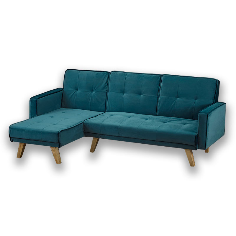 Chipstead Teal Velvet Corner Sofa Bed Sus Beds Chipstead Teal Velvet Corner Sofa Bed, Teal Velvet Corner Sofa Bed
