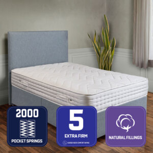 Sussex Beds - 3'0" Single Natural Bronze Divan Bed