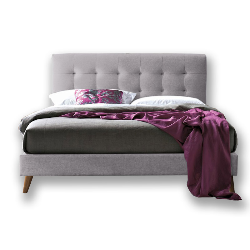 4'6" Double Throwley Light Grey Bed Frame Sussex Beds