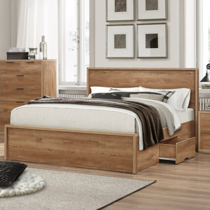 Sussex Beds - 4'0" Small Double Bodsham Oak Effect Bed Frame