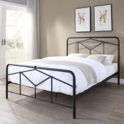 Double Smeeth Bed Frame in Black - Ex Display