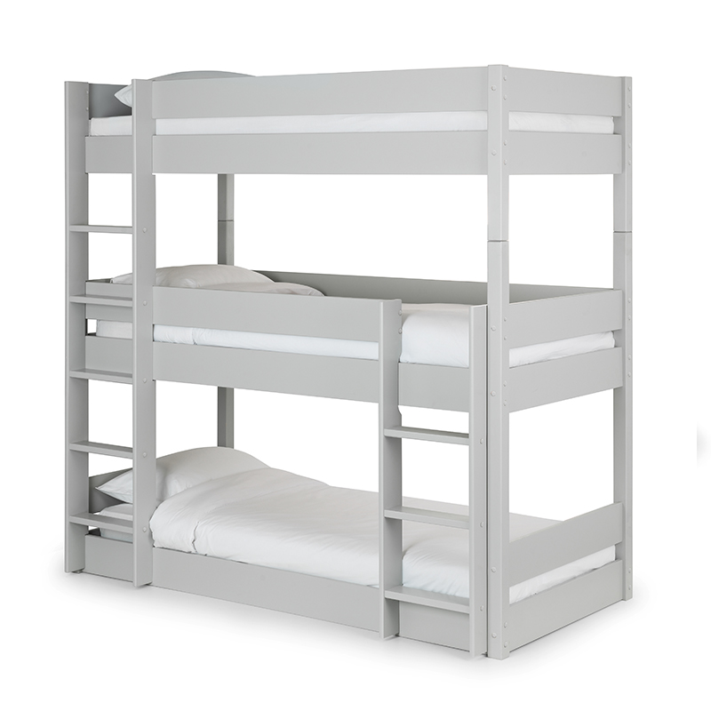 Single Clifton Grey Trio Bunk Bed Sussex Beds