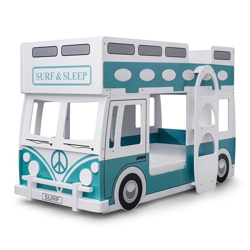 Single Detroit Green/White Bunk Bed Sussex Beds