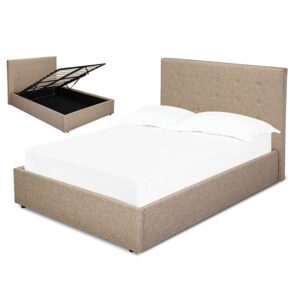Sussex Beds - 4'0" Small Double Brenzett Beige Ottoman Bed Frame