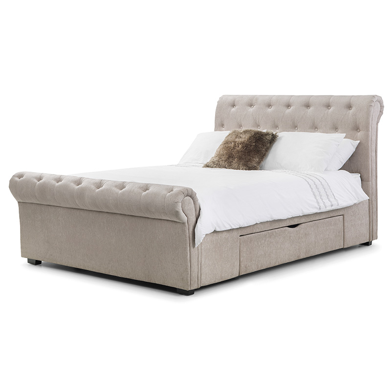 4'6" Double Shepway Mink Drawer Bed Frame Sussex Beds