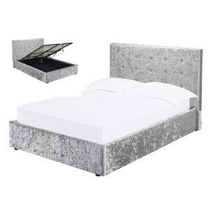 Sussex Beds - 4'6" Double Warehorne Silver Ottoman Bed Frame