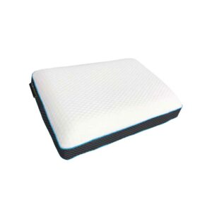 Gel Ice Pillow finished in a white climate cool fabric with dark mesh borders - Sussex Beds