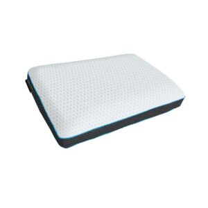 Gel Plush pillow, gel infused memory foam pillow with white fabric cover and mesh borders - Sussex Beds