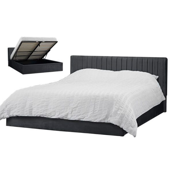 5'0" King Size Grays Silver Ottoman Bed Frame Sussex Beds