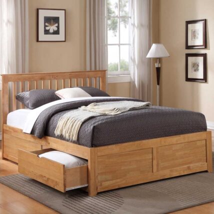 King Thurnham 2 Drawer Bed Frame in Oak - Ex Display