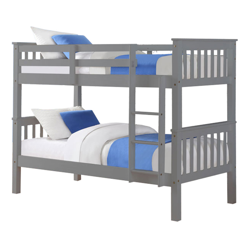 Single Michigan Grey Bunk Bed Sussex Beds
