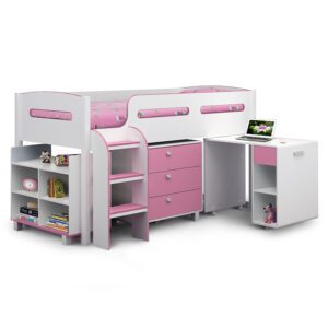 Sussex Beds - Oregon White/Pink Cabin Bed