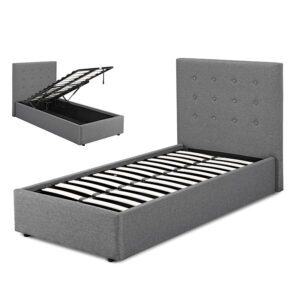 Sussex Beds - 3'0" Single Brenzett Grey Ottoman Bed Frame