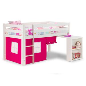 Sussex Beds - Washington White Cabin Bed with Pink Tent